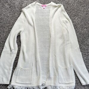 Lilly Pulitzer Cream Open-Front‎ Cardigan